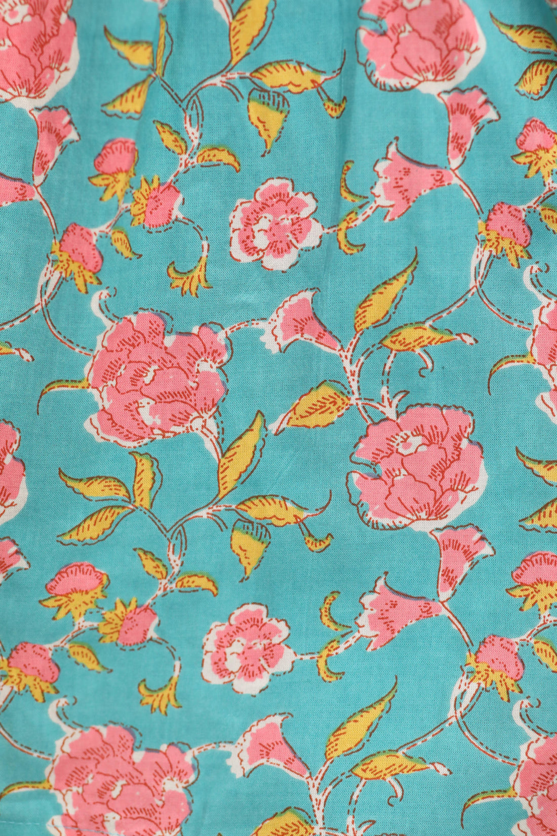 Aqua Blossom Floral Peplum Top