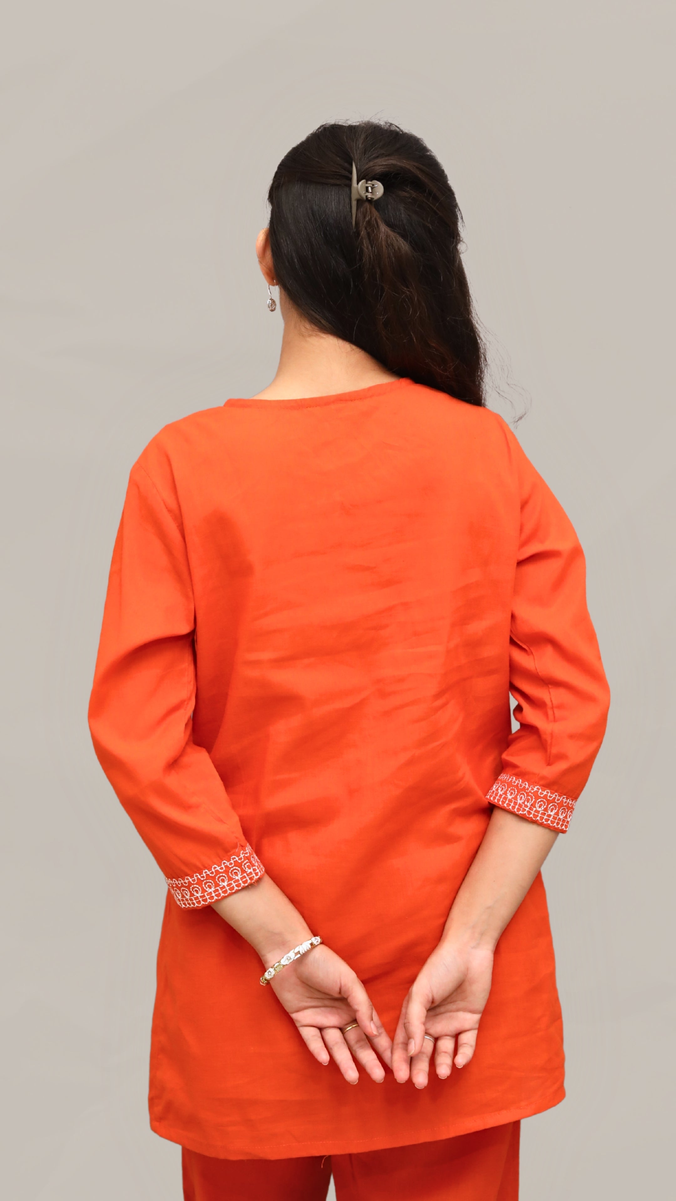 ISHNA Orange  Heritage co-ord set