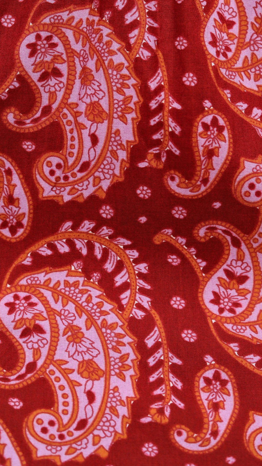 Maroon Block Print Peplum Top