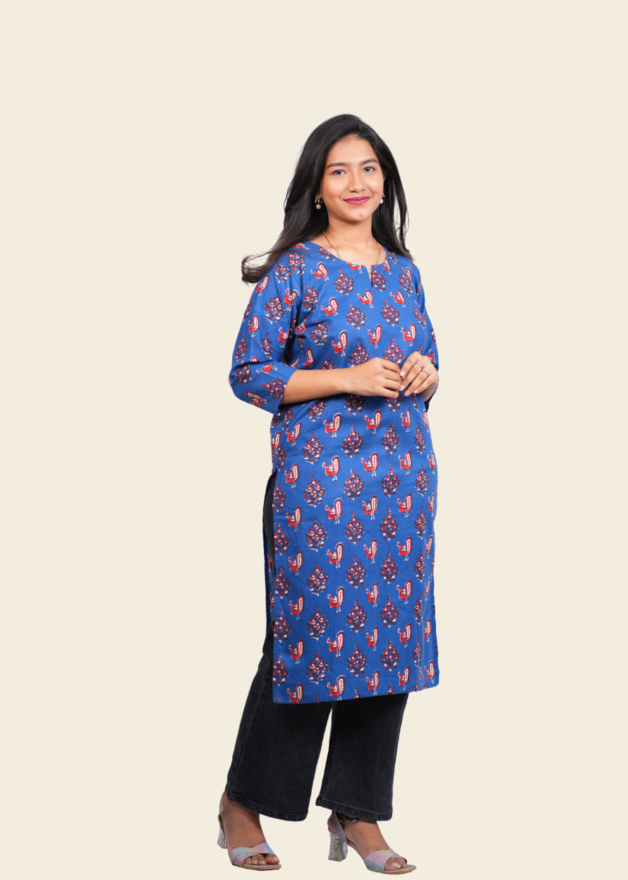 Neelika Indigo Jaipuri Kurti