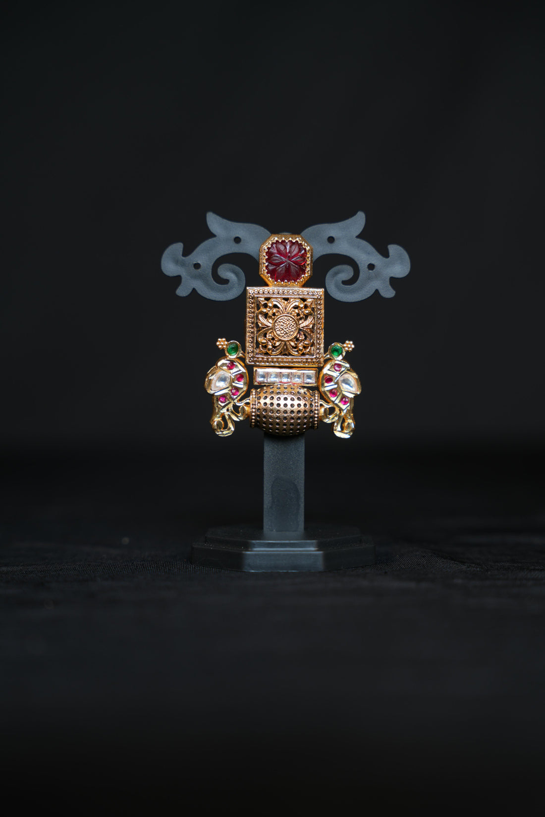 Antique Heritage Temple Pillar Earrings