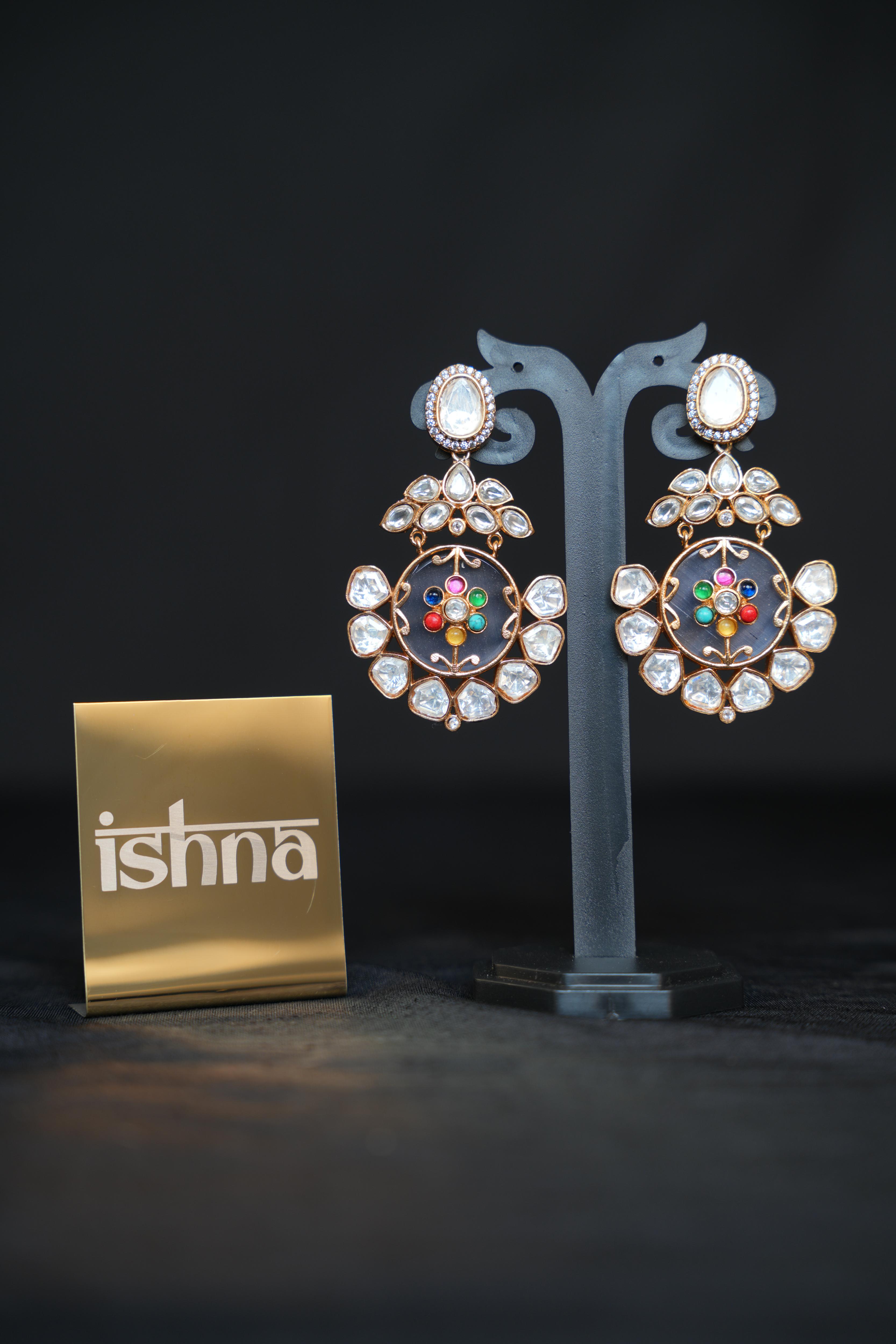 Grand Gemstone Polkis Earrings