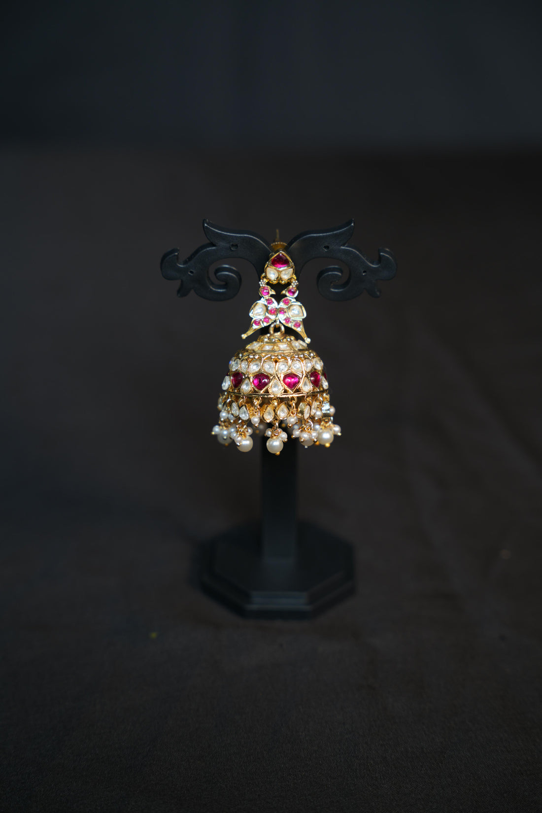 Royal Ruby Kundan Jhumkas