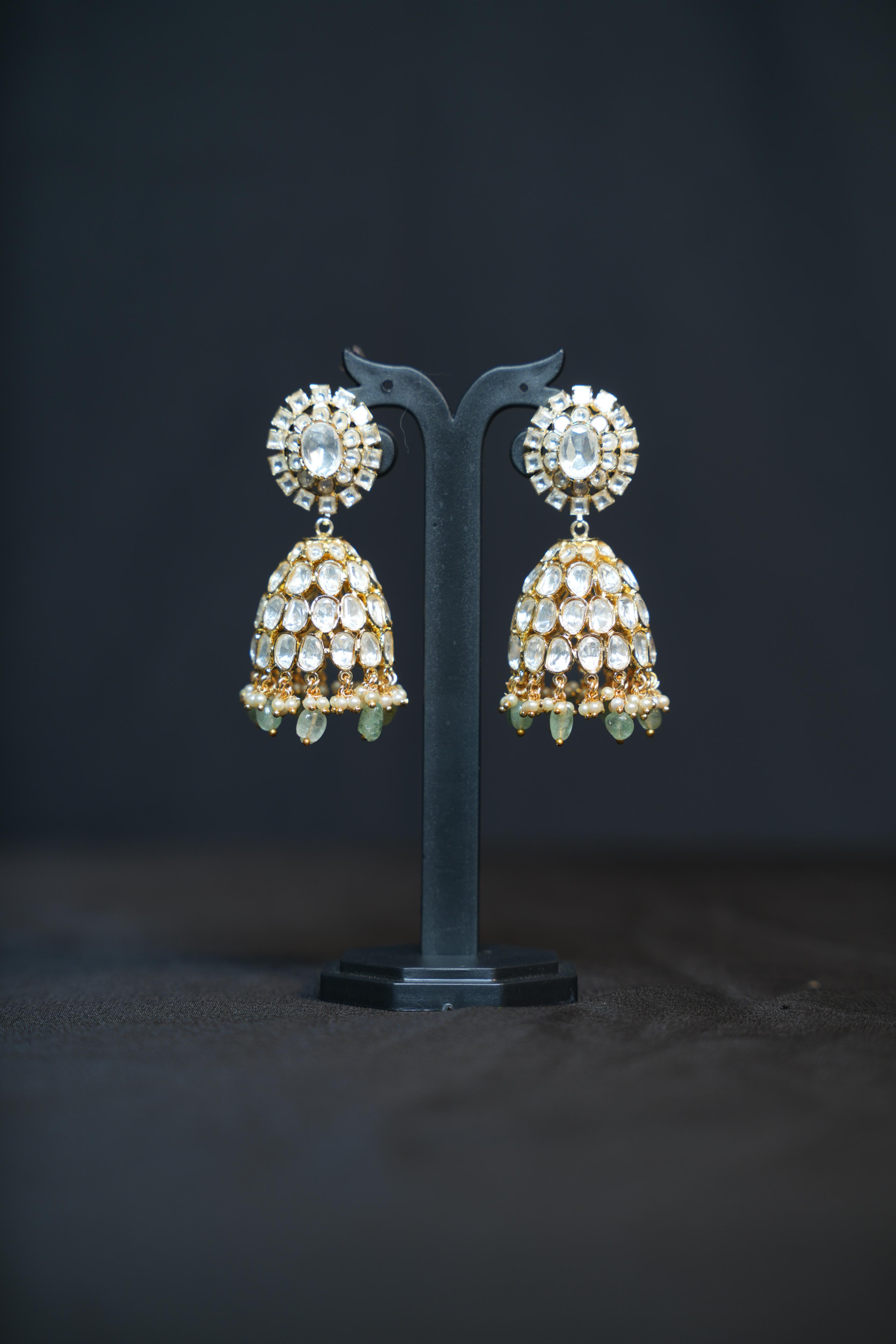 Heritage Regal Polki Jhumkas