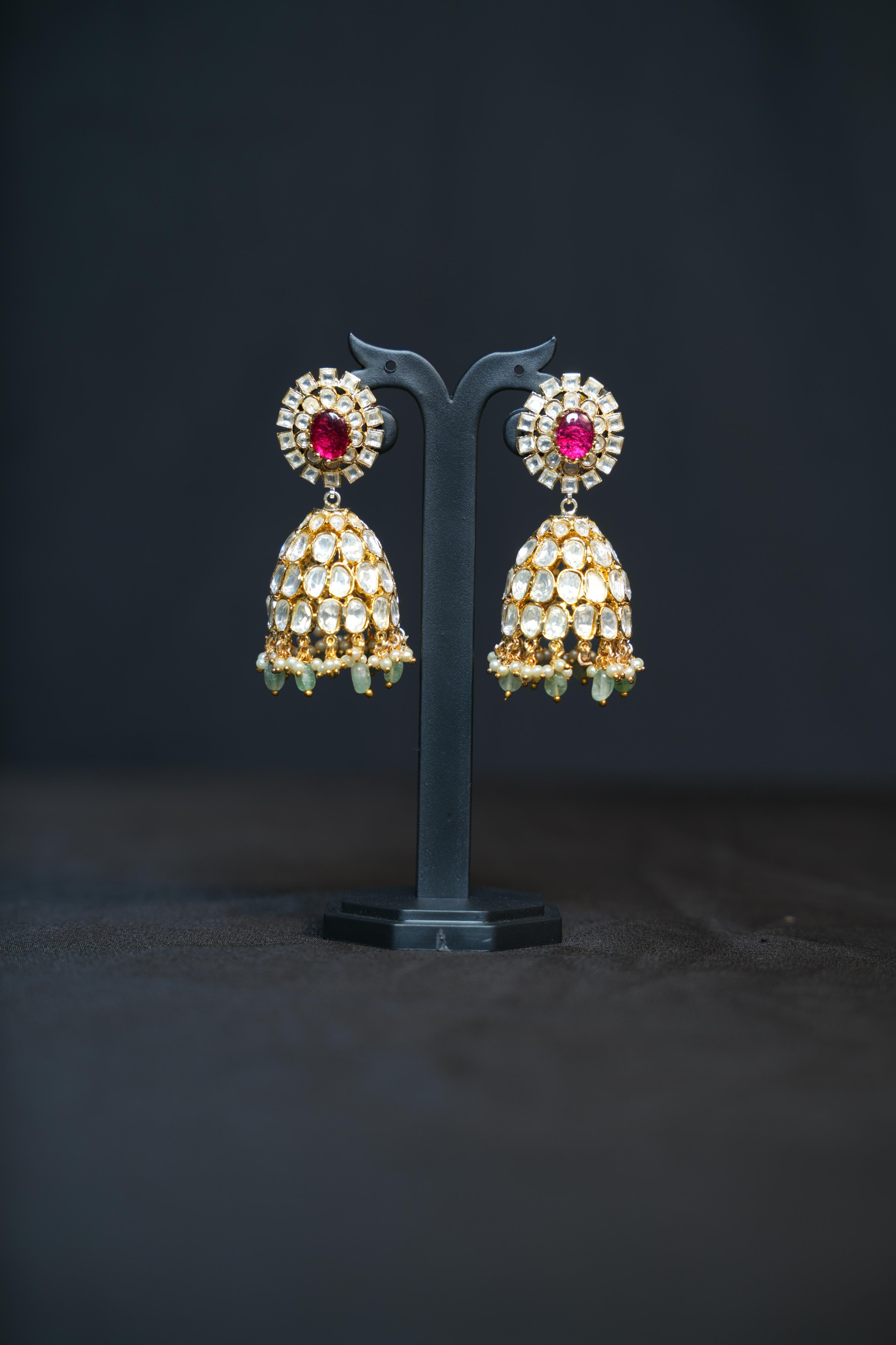 Heritage Regal Polki Jhumkas