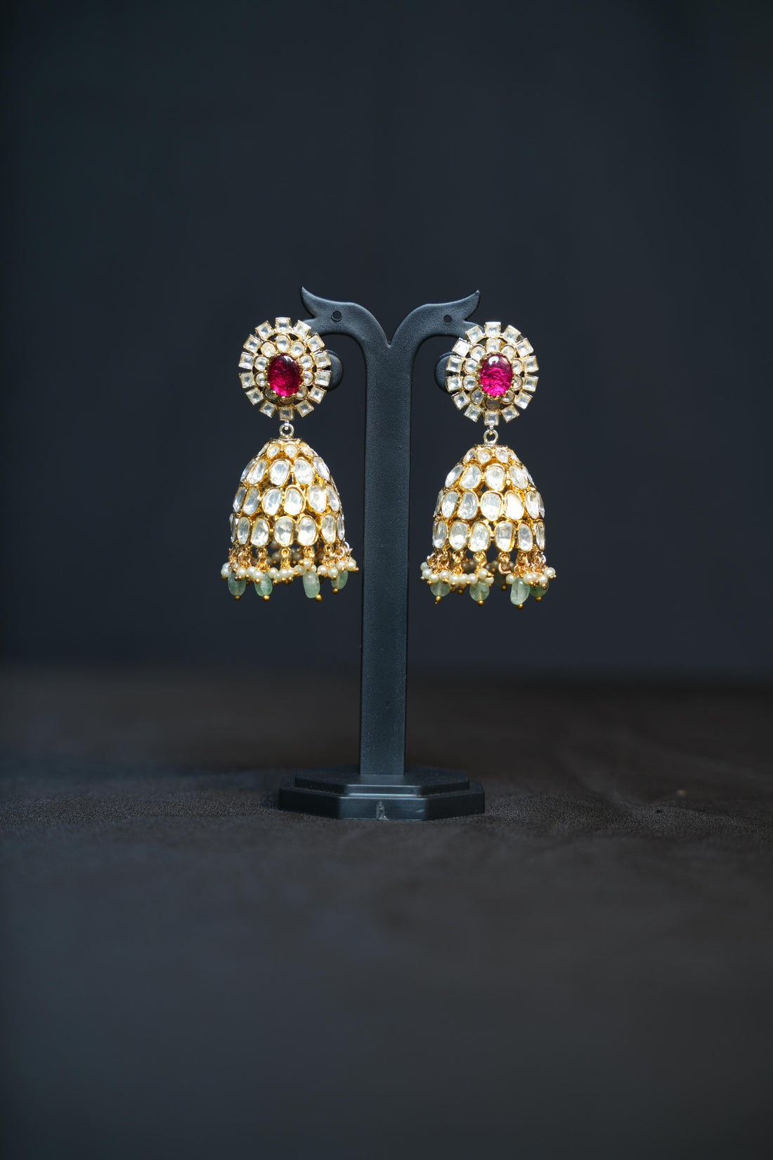 Heritage Regal Polki Jhumkas