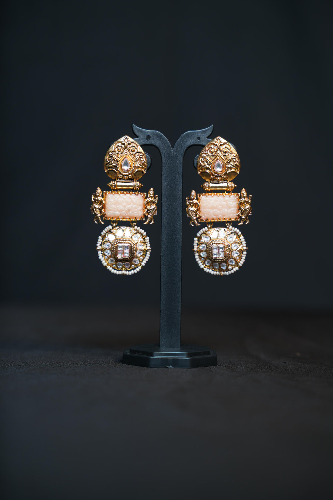 Antique Gold Lakshmi Temple Earrings