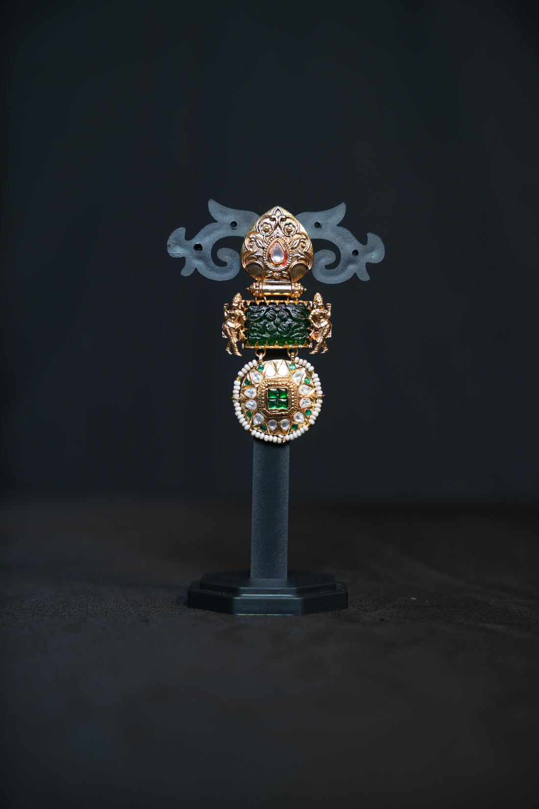 Antique Gold Lakshmi Temple Earrings