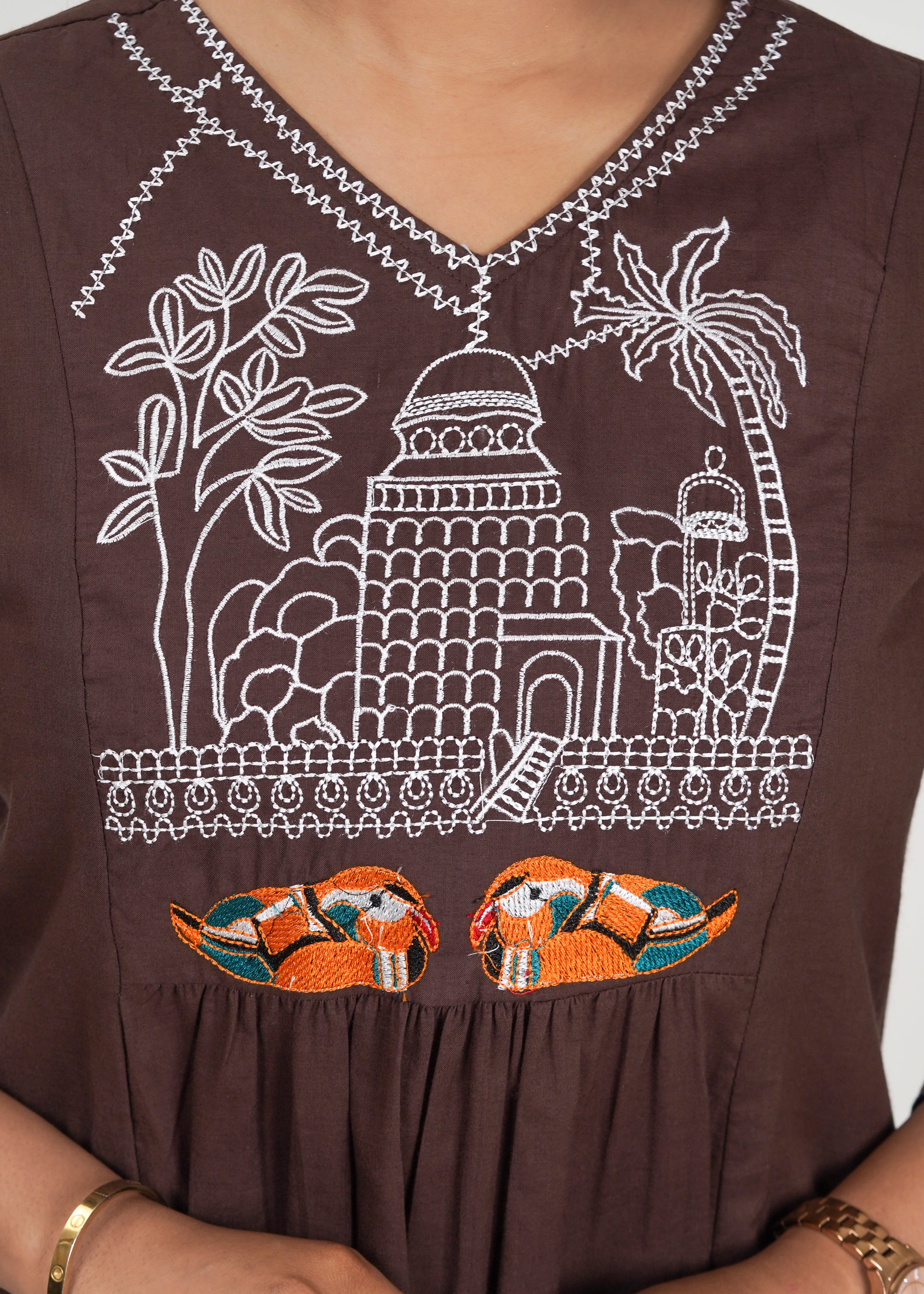 ISHNA Mocha Heritage co-ord set