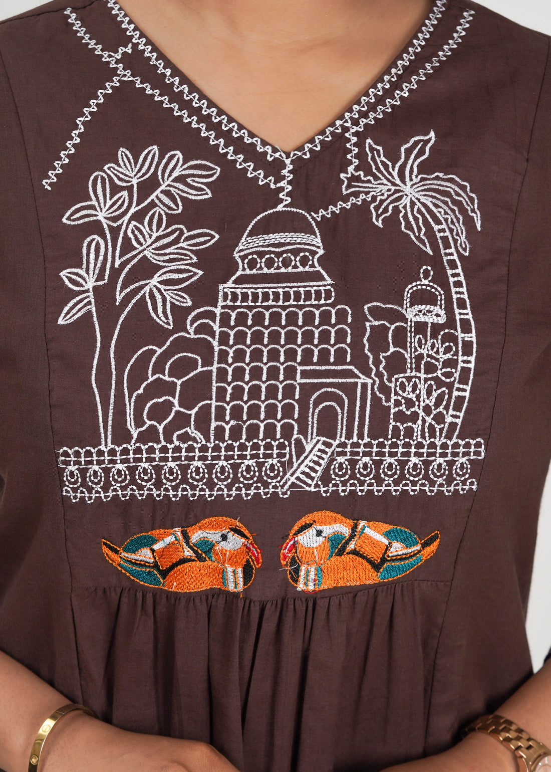 ISHNA Mocha Heritage co-ord set