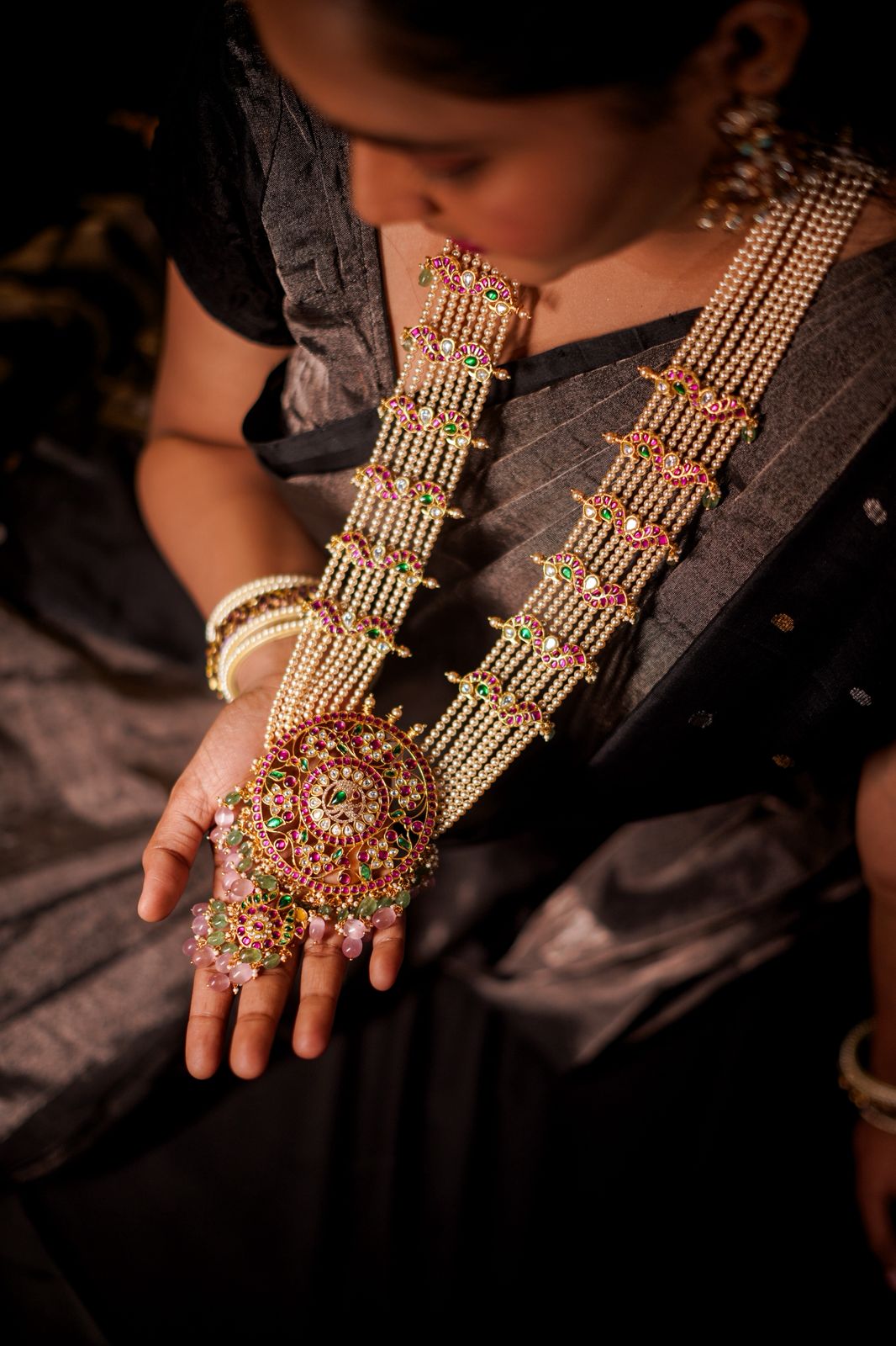 Maharani Multi-layer Pearl Haaram