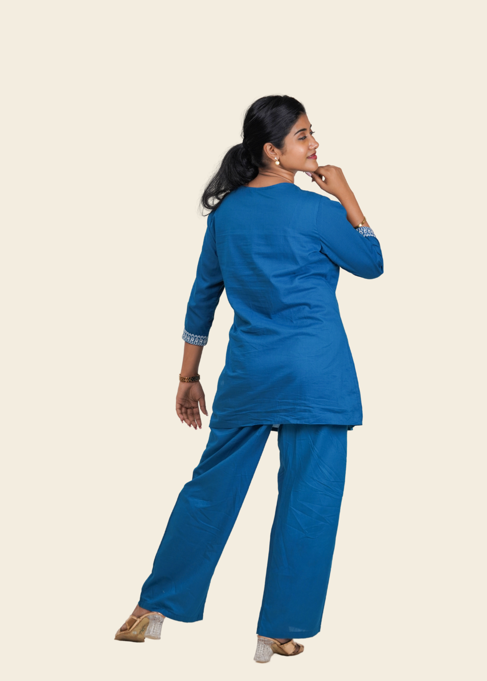 ISHNA Neel Heritage Co-ord Set