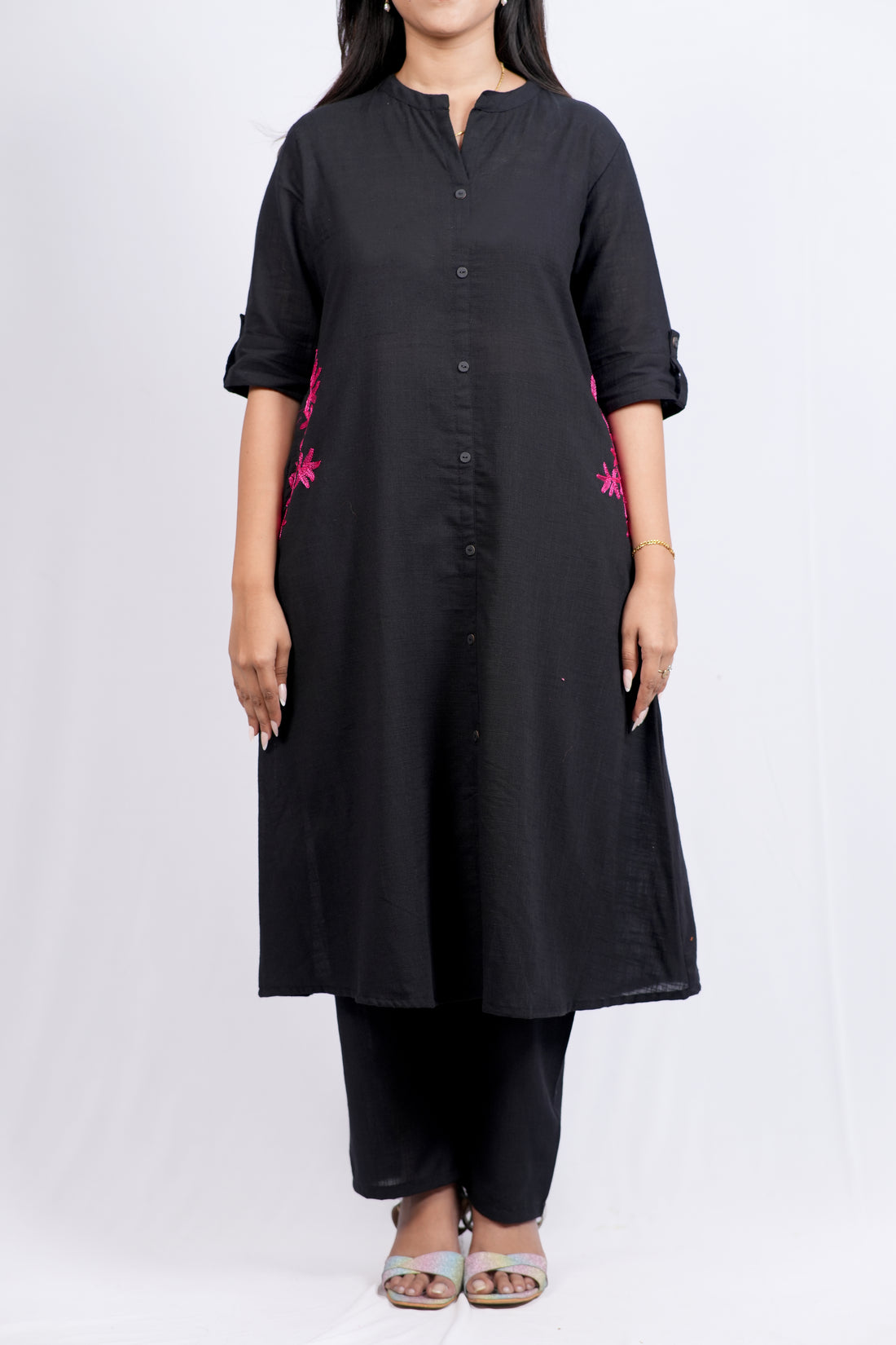 ISHNA Black with Embroidery  Co-ord Set