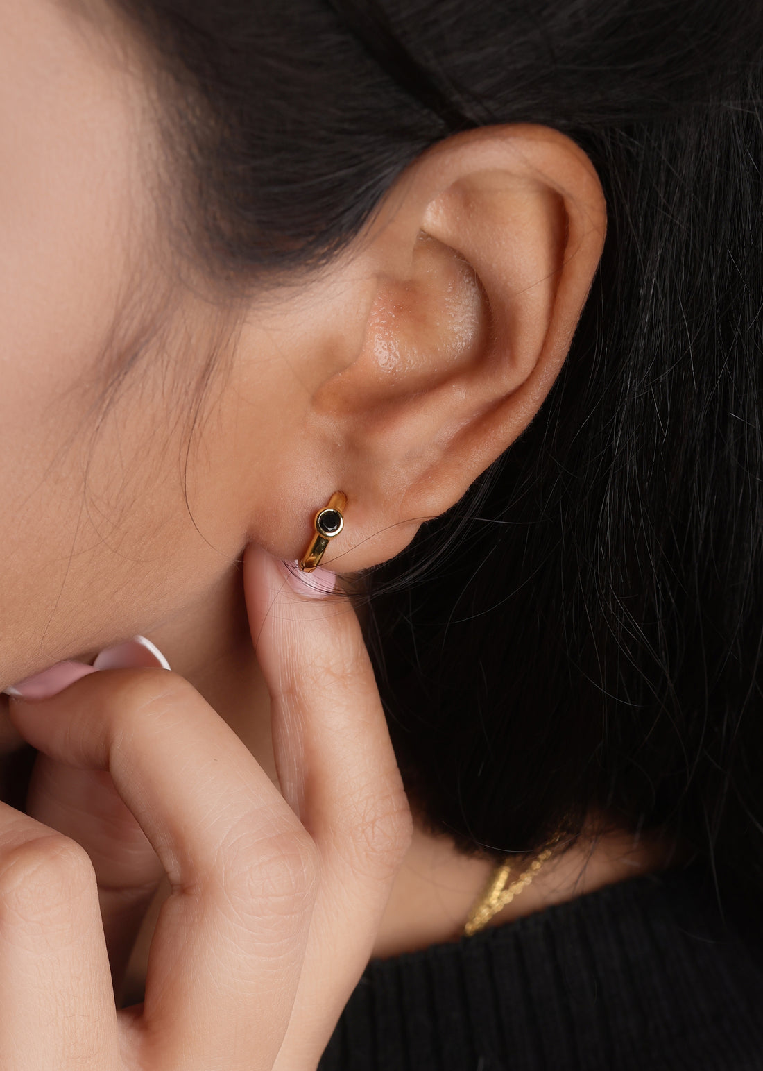 Onyx Solitaire Hoop