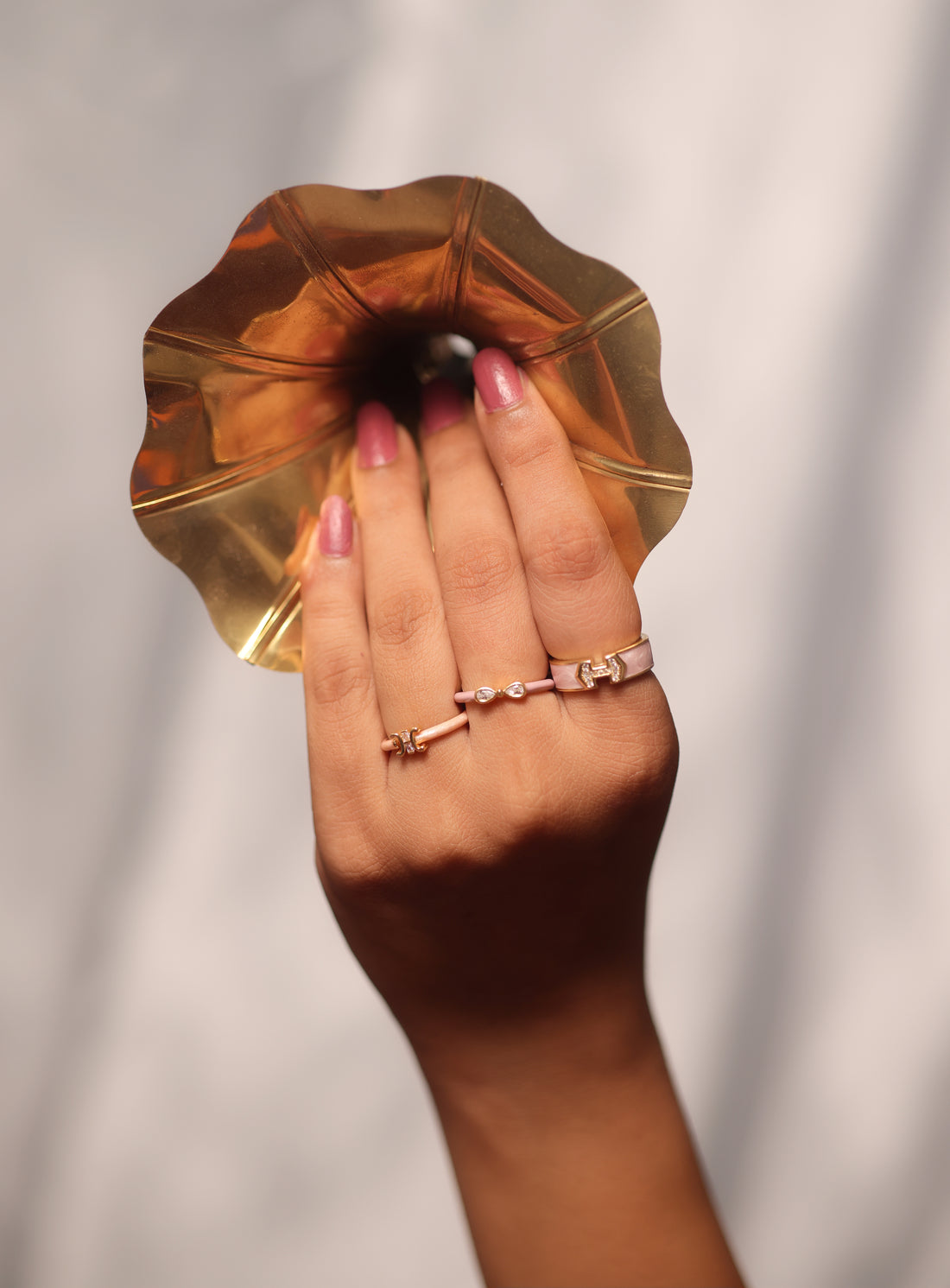 Ishna pen Line Accent Rings