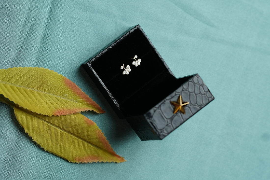 92.5 Silver Ishna Elira Crystal Blossom Studs