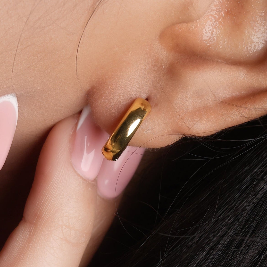 Simple Golden Hoops