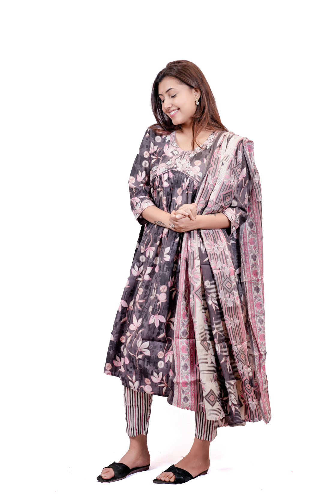 ISHNA Noor Flora Printed Kurti Set