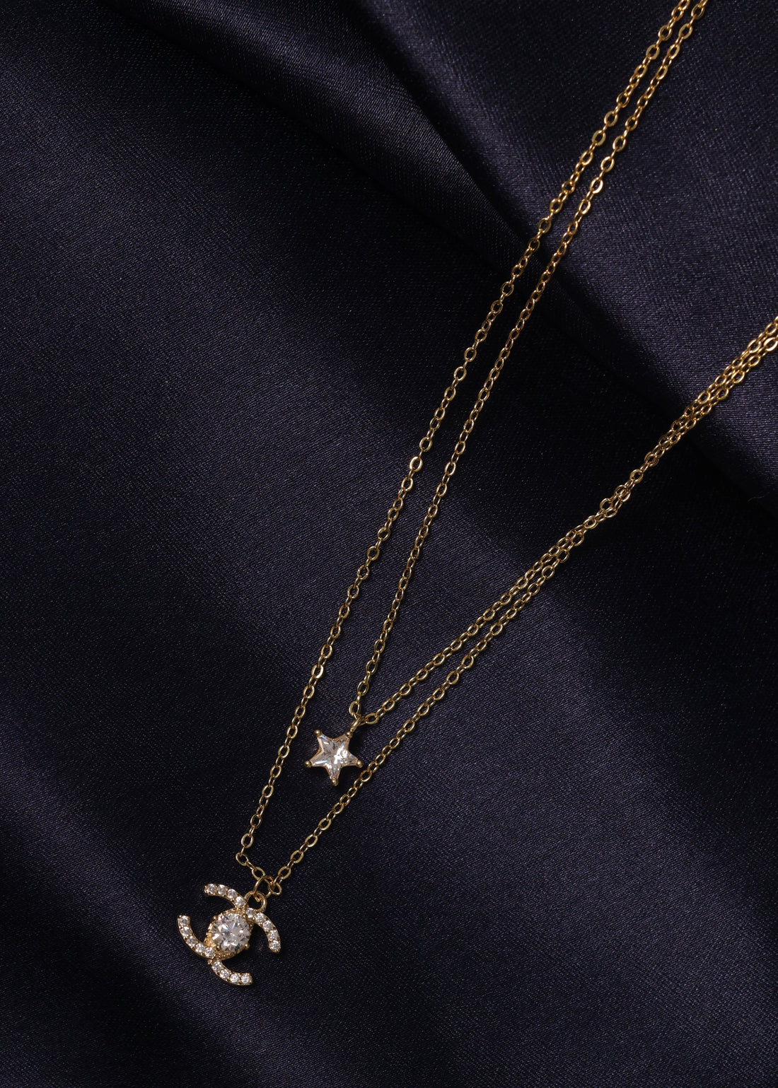 92.5 Silver Ishna Starlit Orbit Layered Chain