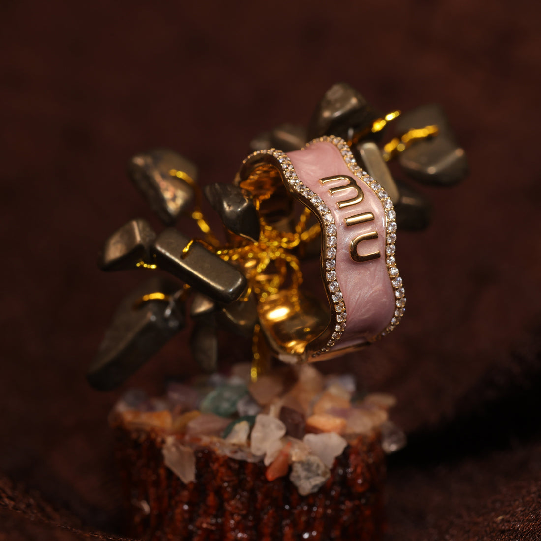 Ishna Pink Frost Ring