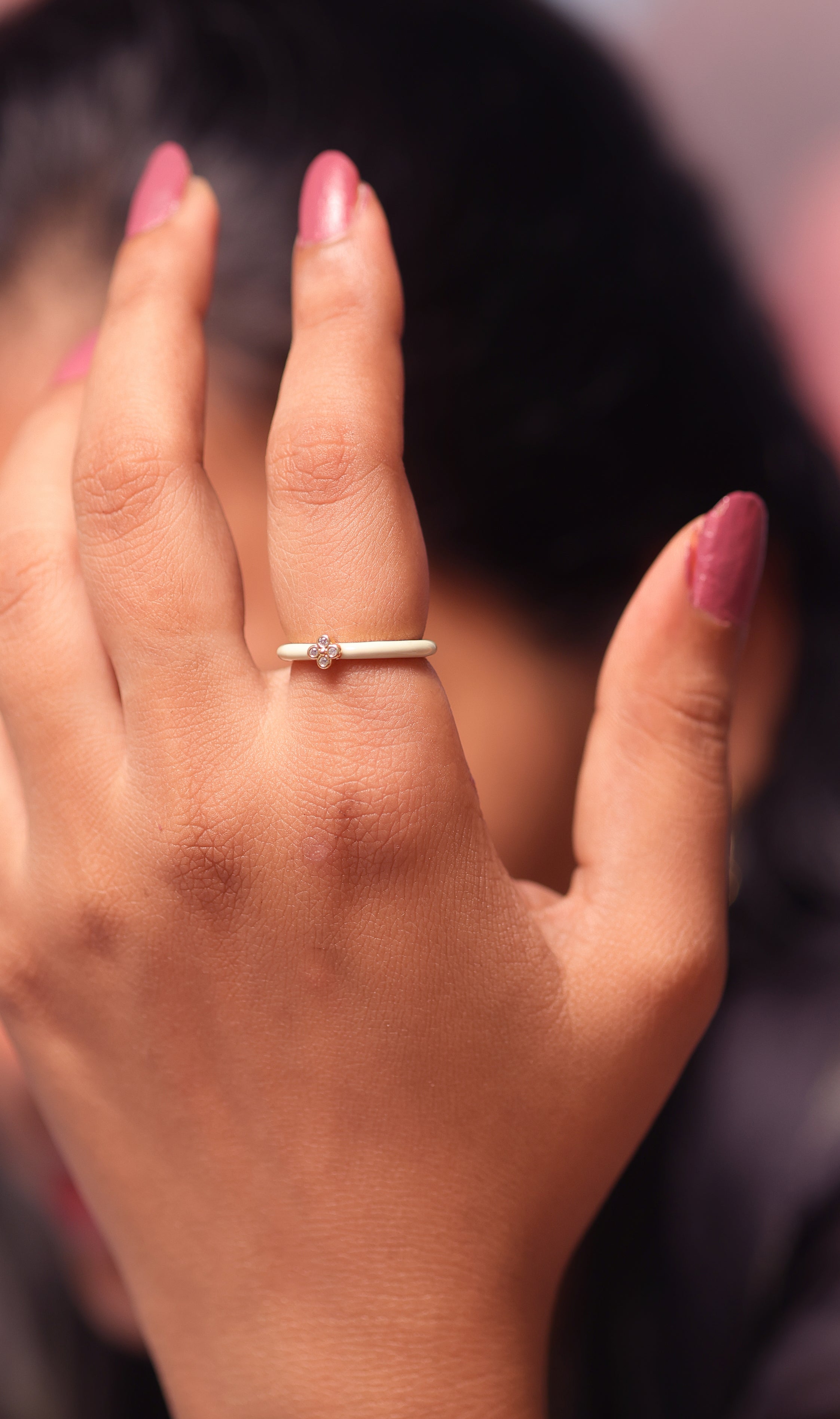 Ishna White Solitaire Ring