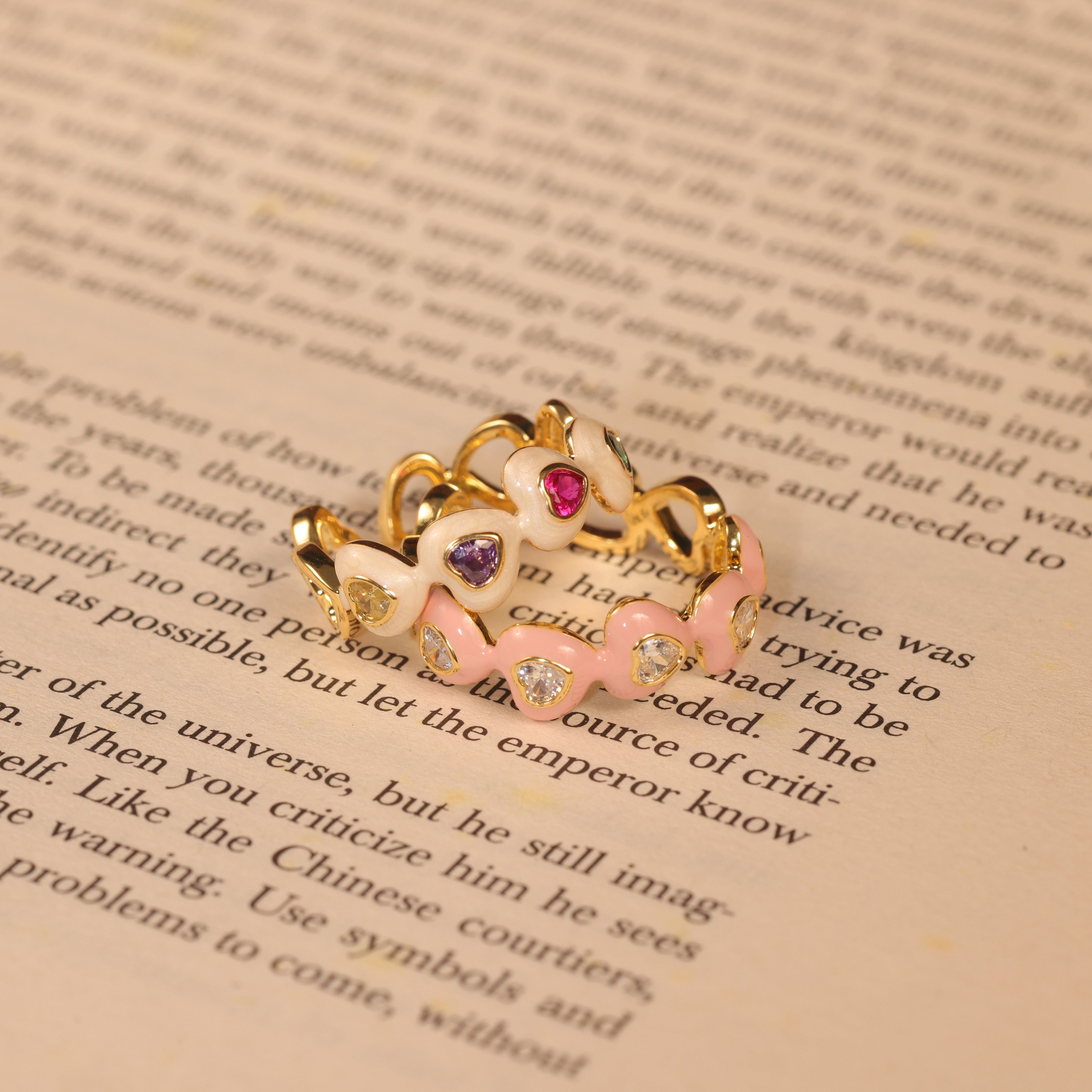 Ishna Gala Heart Rings