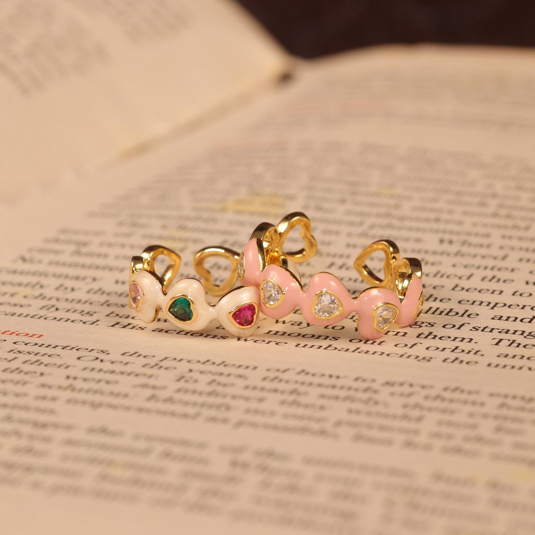 Ishna Gala Heart Rings