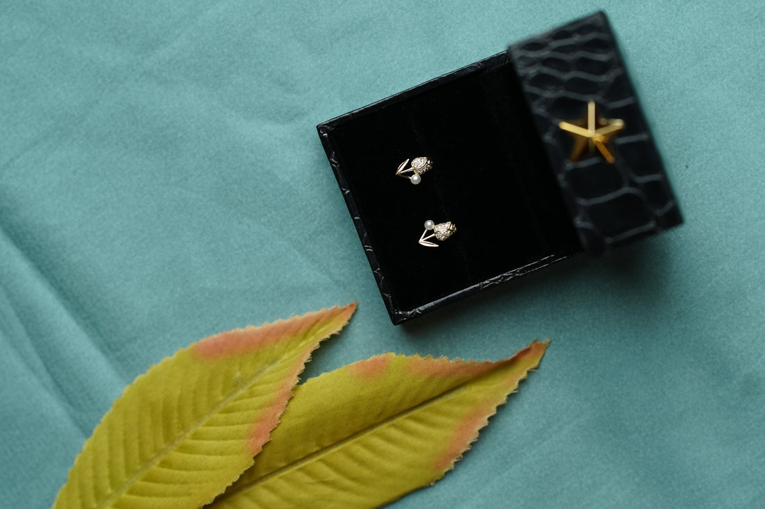 92.5 Silver  Ishna Flower Crystal Studs