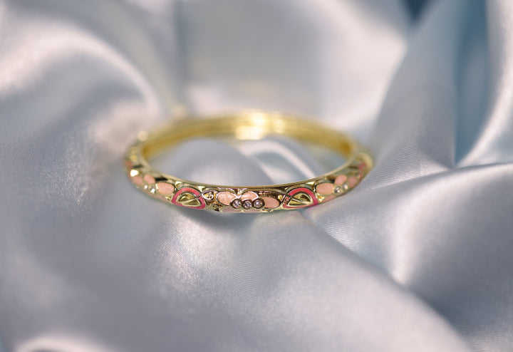 ISHNA Rosalia Enamel Bloom Bracelet
