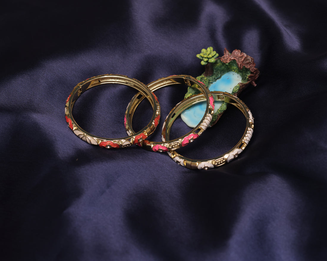 Petal Whisper Enamel Bracelets