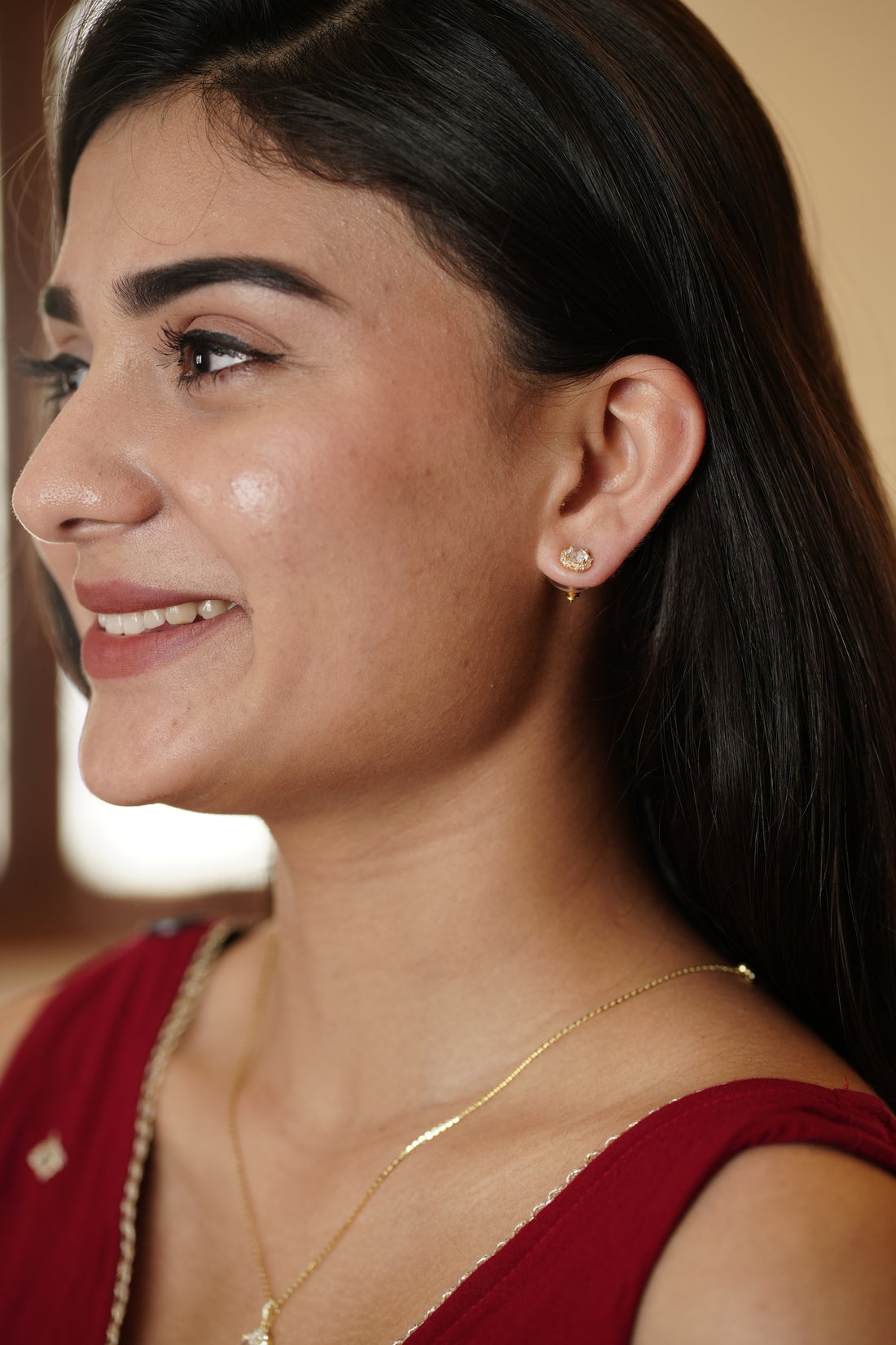 92.5 Sliver Ishna Classic Crystal Studs